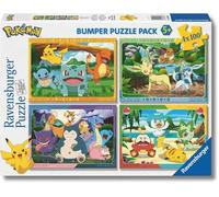 Ravensburger - Pokémon 4 x 100 Pezzi | Puzzle Bambini 5 Anni In Su | Puzzle 100 Pezzi Di 36 X 26 | Puzzles Ravensburger | Regalo Bambino 5 Anni | Idee Regalo