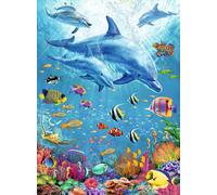 Puzzle Ravensburger Tra i delfini XXL 100 pezzi