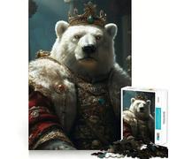 Puzzle Re Polare da 1000 pezzi per adulti, gioco cognitivo da assemblare insieme, divertente pezzo da collezione (50x75cm)