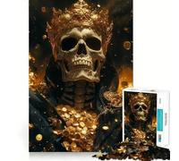 Puzzle "Re Scheletro d'Oro" da 1000 pezzi per adolescenti, gioco che stimola la logica e favorisce il gioco rilassante, con bordi di alta qualità e grafica da collezione 38x52cm