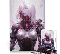 Puzzle "Ready to Kill Anime Girl" da 1000 pezzi per adolescenti, ideale per rafforzare la memoria, rilassarsi e divertirsi, con bordi lisci e la lista dei desideri di Babbo Natale (38x52cm)