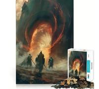 Puzzle realistico da 1000 pezzi raffigurante un cavaliere, per adulti e ragazzi, gioco di abilità, rilassante e divertente, con bordi precisi, ideale come regalo per le festività (50x75cm)