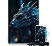 Puzzle realistico di drago da 1000 pezzi per ragazzi, gioco di logica, momento di svago, taglio preciso, pezzo da collezione (38x26cm)