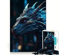 Puzzle realistico di drago, difficile, per adulti, 1000 pezzi, migliora la memoria, rilassa la mente, bordi netti, elegante regalo (50x75cm)