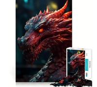 Puzzle realistico di drago mistico per adulti, 1000 pezzi, gioco intelligente, tranquillo, con un motivo rilassante da assemblare, (38x26cm)