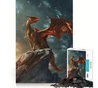 Puzzle realistico di drago mistico per adulti, 1000 pezzi, rompicapo rilassante, attività di assemblaggio, regalo perfetto (38x26cm)