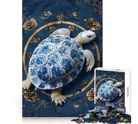 Puzzle Reborn Tartaruga di Porcellana per Ragazzi 1000 Pezzi Gioco Logico Lento Divertimento Taglio Perfetto Sorpresa di Compleanno (38x52cm)