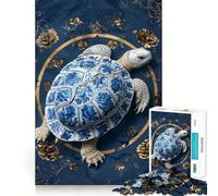 Puzzle Reborn Tartaruga di Porcellana per Ragazzi 1000 Pezzi Gioco Logico Lento Divertimento Taglio Perfetto Sorpresa di Compleanno (38x52cm)