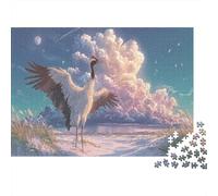 Puzzle Red-crowned Crane Spreads Wings at Dawn Jigsaw Giochi Educativi 1000 Pezzi Wildlife, Casa Decorazione, Adulti Per Regalo 52x38cm/1000pcs