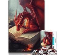 Puzzle Red Flying Dragon per adolescenti da 1000 pezzi, gioco stimolante, ideale come regalo per tutta la famiglia (38x26cm)