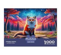Puzzle Red Fox A 1000 Pezzi Per Adulti,Gradient Color Forest Gioco Diabilità Impossibile Puzzle Pittura Gioco Intellettivo Familiare Regalo Per Amore E Amico 70x50cm/1000pcs