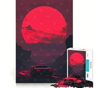 Puzzle Red Moon Drive per adolescenti, 1000 pezzi, gioco di logica, rilassante, taglio preciso, (38x52cm)
