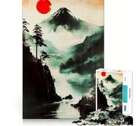 Puzzle Red Moon Fuji da 1000 pezzi per adulti e ragazzi, gioco di logica solido, silenzioso e divertente, taglio di precisione, Babbo Natale, scegli il tuo desiderio (38x52cm)