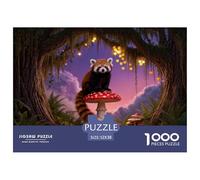 Puzzle Red Panda 1000 Pezzi Per Adulti, Allenamento Per La Mente,gioco Rilassante Puzzle Con Ancient Tree Vines, Regalo Compleanno 52x38cm/1000pcs