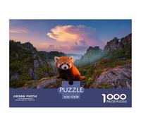 Puzzle Red Panda 1000 Pezzi Per Adulti, Allenamento Per La Mente,gioco Rilassante Rompicapo Con Stone Forest Plants, Regalo Compleanno 52x38cm/1000pcs