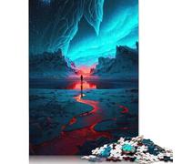 Puzzle Red Sun Antartide 1000 pezzi per adulti, puzzle in legno, gioco di sfida per l'esercizio mentale, regali di intrattenimento, attività per famiglie (38x26 cm)