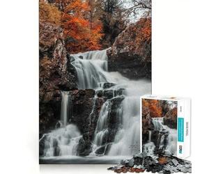 Puzzle Reekie Linn Waterfall da 1000 pezzi per adulti, gioco intelligente e divertente, con bordi lisci, ideale per decorare le pareti (38x26cm)