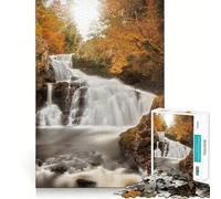 Puzzle Reekie Linn Waterfall da 1000 pezzi per adulti, ideale per rafforzare la memoria, per il divertimento di gruppo, con bordi puliti ed elegante (38x52cm)
