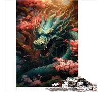 Puzzle Regalo Ciliegia del drago giapponese Puzzle da 1000 pezzi adulti Cartone riciclato al 100% adulti Regalo compleanno bambini, regali adulti 1000 pezzi(26x38 cm)