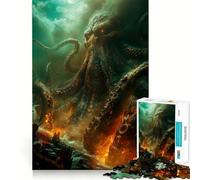 Puzzle "Release The Kraken" da 1000 pezzi per ragazzi, gioco di logica, divertente e silenzioso, con taglio liscio, regalo perfetto (38x52cm)