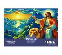 Puzzle Religioso Gesù per Adulti e Bambini. 1000 Pezzi Ottimi Regali Gioco di Sfida Educativo Decorazione per la Casa Regali per Giochi Educativi 52x38cm/1000pcs