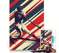 Puzzle retrò a tema baseball, 1000 pezzi, gioco di logica e abilità per tutta la famiglia, da collezione (50x75cm)