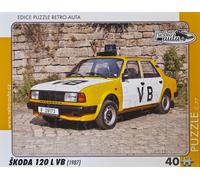 Puzzle RETRO-AUTA ŠKODA 120 L VB (1987) - 40 pezzi
