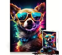 Puzzle retrò Chihuahua, difficile, per adulti, 1000 pezzi, stimola la memoria, calma, taglio liscio, classico, regalo (38x26cm)