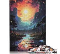 Puzzle retrò colorato da 1000 pezzi raffigurante la natura, puzzle sfida puzzle impossibile gioco di puzzle per adulti 18+ 1000 pezzi (75x50 cm)