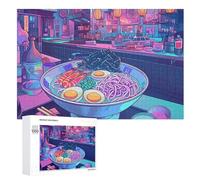 Puzzle retrò con ciotola ramen 1000 pezzi puzzle in legno personalizzato foto puzzle per adulti amici immagine puzzle regali per matrimonio, compleanno, San Valentino, decorazione della casa