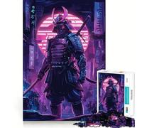 Puzzle retrò con guerriero samurai per ragazzi, 1000 pezzi, stimola la memoria, momenti di serenità, taglio premium, regalo di compleanno (38x26cm)
