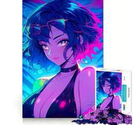 Puzzle retrò con una bellissima ragazza anime da 1000 pezzi per adulti e ragazzi Ricorda, costruisci lentamente, goditi l'arte del taglio preciso, oggetto da collezione (38x26cm)
