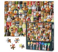 Puzzle retrò da 1000 pezzi, bottiglie di alcol, collezione con etichette vintage e puzzle di alta qualità, puzzle da collezione per adulti, 70 x 50 cm