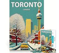 Puzzle retrò da 1000 pezzi di Toronto, Canada, per adolescenti, ideale per il relax e il divertimento, con immagini nitide e perfette come regalo stagionale 38x26cm