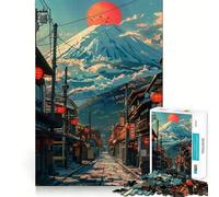 Puzzle retrò del Monte Fuji da 1000 pezzi per adolescenti, stimola la memoria, rilassante, taglio di alta qualità, regalo sentito (50x75cm)