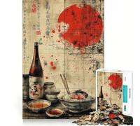 Puzzle retrò giapponese a tema ramen, 1000 pezzi, per ragazzi, gioco di logica, divertimento e svago, taglio liscio, regalo speciale (38x52cm)