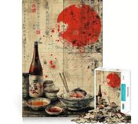 Puzzle retrò giapponese a tema ramen da 1000 pezzi per adolescenti, gioco di logica e svago rilassante, bordi lisci, regalo di alta qualità (50x75cm)