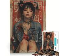 Puzzle retrò giapponese da 1000 pezzi per adulti, gioco intellettuale rilassante e divertente, taglio preciso, regalo di Natale (38x52cm)