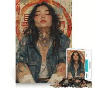 Puzzle retrò giapponese da 1000 pezzi per adulti, ideale per migliorare la memoria, per un piacevole momento di relax, un'opera d'arte da assemblare e da collezione (38x52cm)