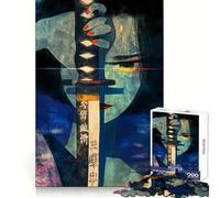 Puzzle retrò Katana Geisha da 1000 pezzi per adolescenti, rafforza la memoria, calma e relax, bordi lisci, (38x52cm)