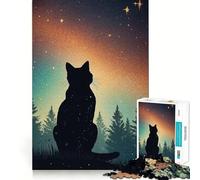Puzzle Retro Kitty Nebula da 1000 pezzi per adolescenti, gioco di logica mentale, silenzioso, tranquillo, taglio preciso, articolo dei desideri di Babbo Natale (50x75cm)