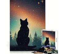 Puzzle Retro Kitty Nebula da 1000 pezzi per adolescenti, gioco di logica mentale, silenzioso, tranquillo, taglio preciso, articolo dei desideri di Babbo Natale (50x75cm)