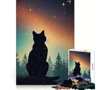 Puzzle Retro Kitty Nebula per adolescenti, 1000 pezzi, Recall Upgrade Calm Relax Clear Cut Art Collection Piece (38x26cm)
