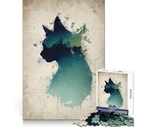 Puzzle Retro Kitty Pop da 1000 pezzi per adulti e ragazzi, gioco di abilità rilassante e divertente con bordi precisi, regalo per le festività (50x75cm)