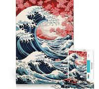 Puzzle retrò "La Grande Onda" per adolescenti, 1000 pezzi, puro gioco di logica, tranquillo, pulito, decorazione da parete 38x52cm