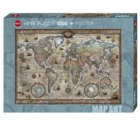 Puzzle retro map art 1000 pezzi