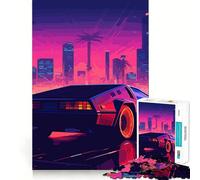 Puzzle Retro Miami Neon Sunset da 1000 pezzi per adolescenti, ideale per stimolare la memoria, per un relax facile e rilassante, con bordi puliti, perfetto per Natale (50x75cm)