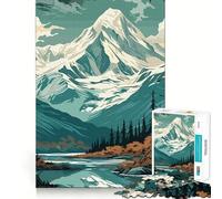 Puzzle Retro Mountain Vintage da 1000 pezzi per adolescenti, stimola la memoria, crea un'atmosfera accogliente e rilassante, ideale come regalo festivo (50x75cm)