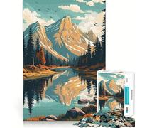 Puzzle Retro Mountain Vintage da 1000 pezzi per adulti, gioco per esercizi mentali, relax, taglio di precisione, regalo elegante (38x26cm)
