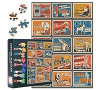 Puzzle retrò per adulti 1000 pezzi, spettacolo circo artisti e animali vintage puzzle da 1000 pezzi, puzzle difficile impossibile sfidante, 49,5 x 79,5 cm